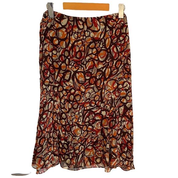 Bay Studio women’s elastic waist below the knee fully lined mixed browns XLP - Picture 2 of 7